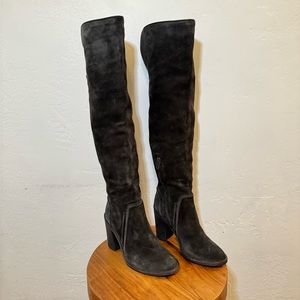 Vince Camuto Knee High Dark Grey Boots | Size 7.5